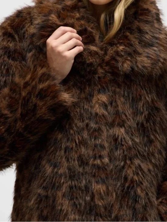 Anthropologie NVLT Faux Fur Crop Jacket - Picture 8 of 9